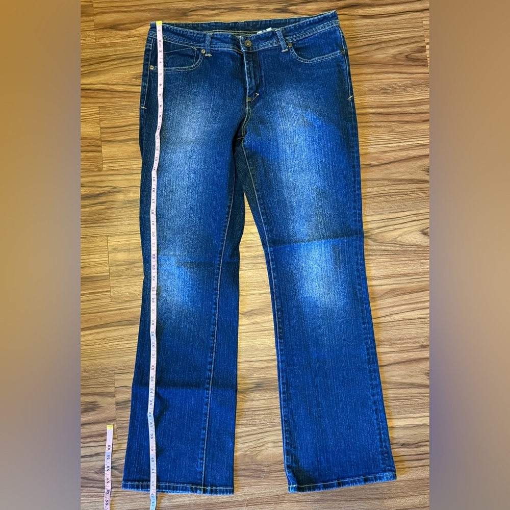 KDNK Dark Wash Bootcut Jeans | Stretch Denim | Unique Pocket Stitching